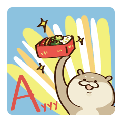 [LINEスタンプ] Otter melon : Ayyyy