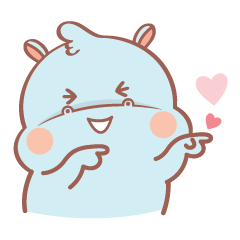 [LINEスタンプ] Cute Hippo Mus！