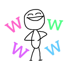 [LINEスタンプ] 棒人間ちょい可愛ッ！