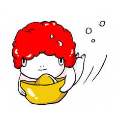 [LINEスタンプ] red goldfish2