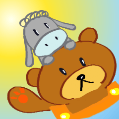 [LINEスタンプ] Teddy and his friend