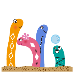 [LINEスタンプ] Flowers eel and her friends (Integrated)