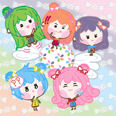 [LINEスタンプ] Candy Kawaii Girl 1の画像（メイン）