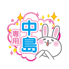 [LINEスタンプ] 中島専用うさぎの日常会話スタンプ