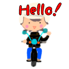 [LINEスタンプ] CUTE BIKER