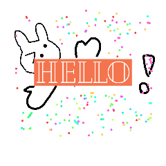[LINEスタンプ] シンプルウサギ