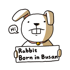 [LINEスタンプ] Rabbit Born in Busan