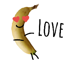 [LINEスタンプ] Happy cute banana life