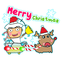 [LINEスタンプ] Kaki.^_^17Merry Christmas.