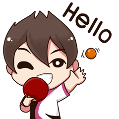 [LINEスタンプ] Nikky ＆ table tennis (Pingpong)