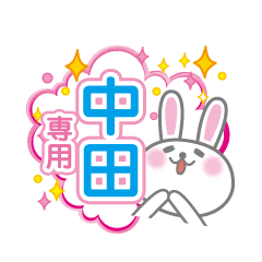 [LINEスタンプ] 中田専用うさぎの日常会話スタンプ