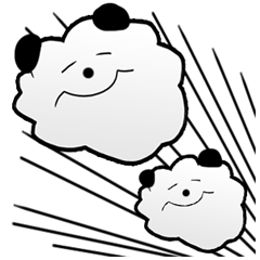 [LINEスタンプ] くもぱん 雲パンダ しっかりあいさつ