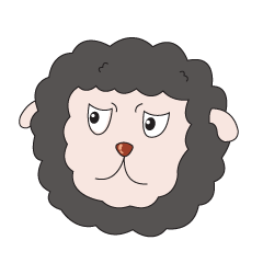 [LINEスタンプ] black sheep "ttori"