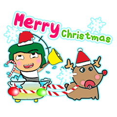 [LINEスタンプ] Haruki.^^17Merry Christmas.