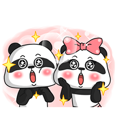 [LINEスタンプ] RuriPanda and LilyPanda