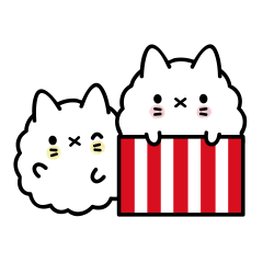 [LINEスタンプ] Popcorn Catの画像（メイン）
