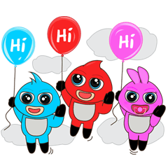 [LINEスタンプ] Three Twins