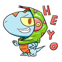 [LINEスタンプ] Sudo the Hooded Lizard