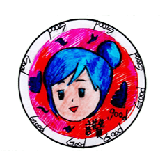 [LINEスタンプ] Test Blue