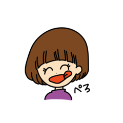 [LINEスタンプ] malicious language girl