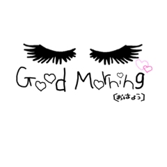 [LINEスタンプ] 英語AND日本語♡Eyelash