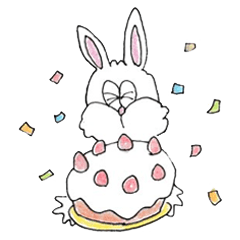 [LINEスタンプ] かしゃウサギ