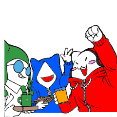 [LINEスタンプ] 実況大好きモチブラザーズ