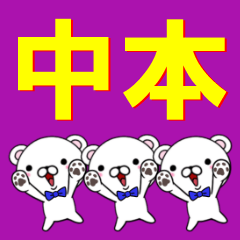 [LINEスタンプ] 超★中本(なかもと・ナカモト)なクマの画像（メイン）