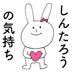 [LINEスタンプ] 「しんたろう」だよ！（うさぎ）