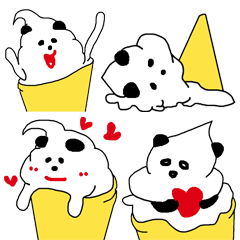 [LINEスタンプ] 愛すべきアイスクリームパンダ