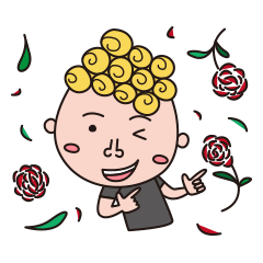 [LINEスタンプ] Curly Boy Clement's Daily