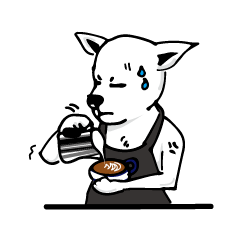 [LINEスタンプ] TOMO live in a coffee shop