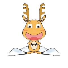 [LINEスタンプ] Deer  in white Snow