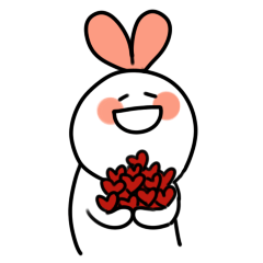 [LINEスタンプ] heart Rabbit HATO