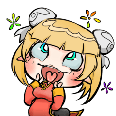 [LINEスタンプ] Happy girl-C.S
