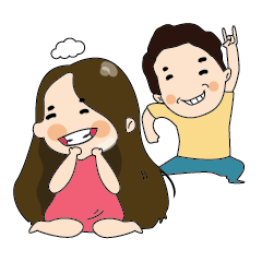 [LINEスタンプ] Bami and Umi's Love Couple