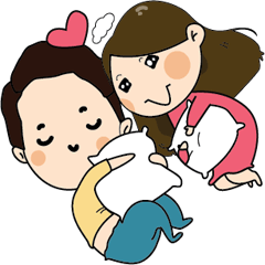 [LINEスタンプ] Bami and Umi's Love Couple 2