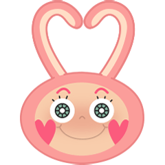 [LINEスタンプ] Heartsy : The Pink Rabbit