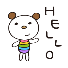 [LINEスタンプ] Rainbow Bear's show time