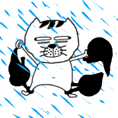 [LINEスタンプ] A cat from Saturn5
