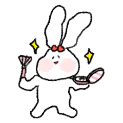 [LINEスタンプ] powerless rabbit, mooto...