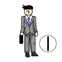 [LINEスタンプ] For business use male part no,1