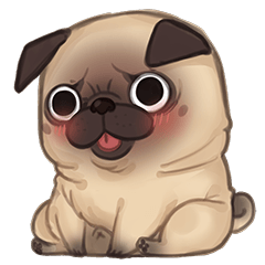 [LINEスタンプ] Call me pug！