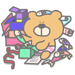 [LINEスタンプ] Fish ＆ Bear (Winter version)