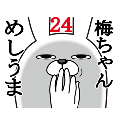 [LINEスタンプ] 梅ちゃんが使う面白名前スタンプ24