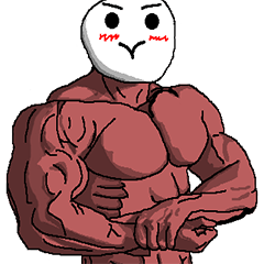 [LINEスタンプ] Muscle Circle White