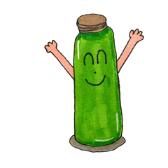 [LINEスタンプ] Green bottle