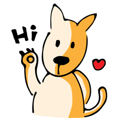 [LINEスタンプ] Cute Yellow Dog-life