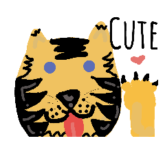 [LINEスタンプ] Hello cute tiger