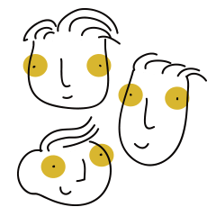 [LINEスタンプ] Glaucoma three brothers